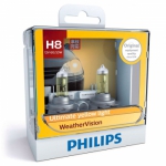  Philips Галогенная автомобильная лампа H8 Philips Weather Vision (2шт.)