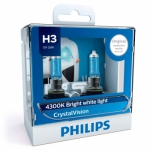  Philips Crystal Vision Галогенная автомобильная лампа Philips H3 (2шт.)